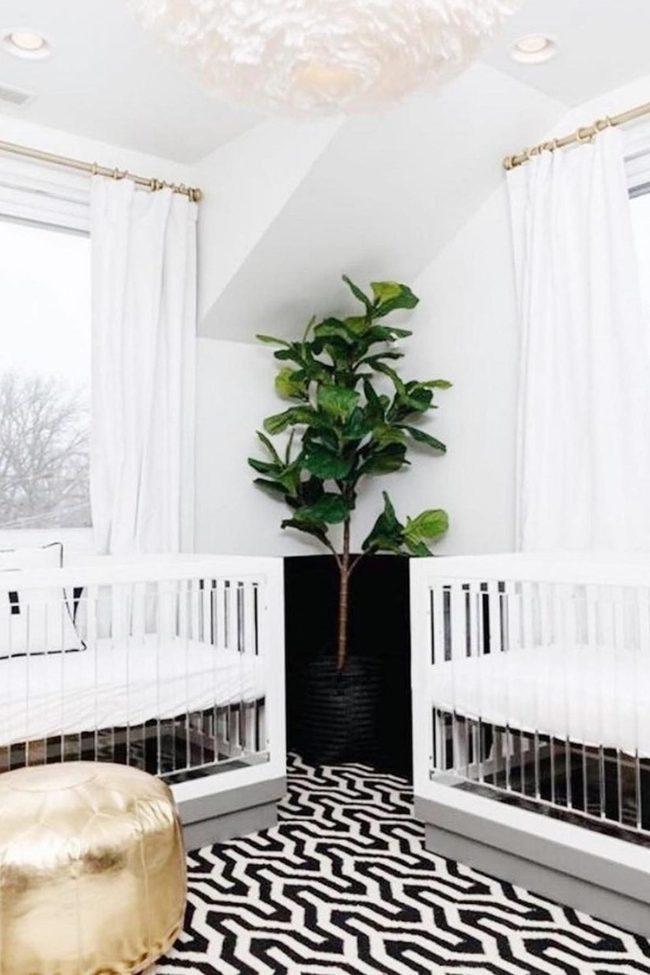 White Nursery With Gold Accents