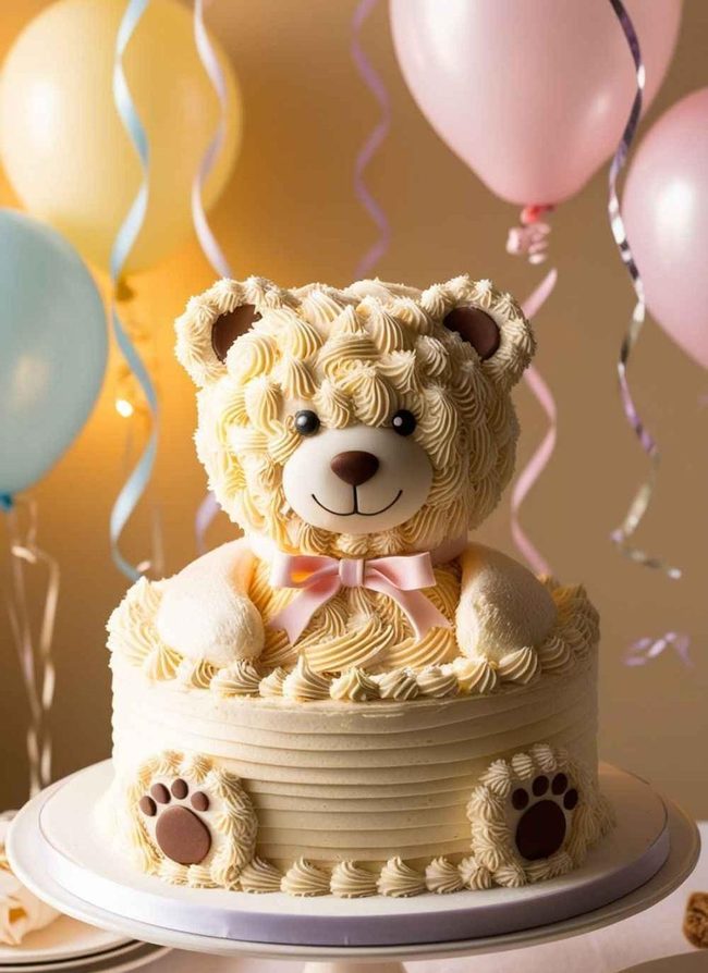 Brown Bear Cake Centerpiece