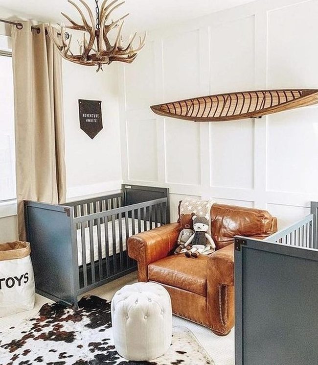 Brown Leather Statement Chair