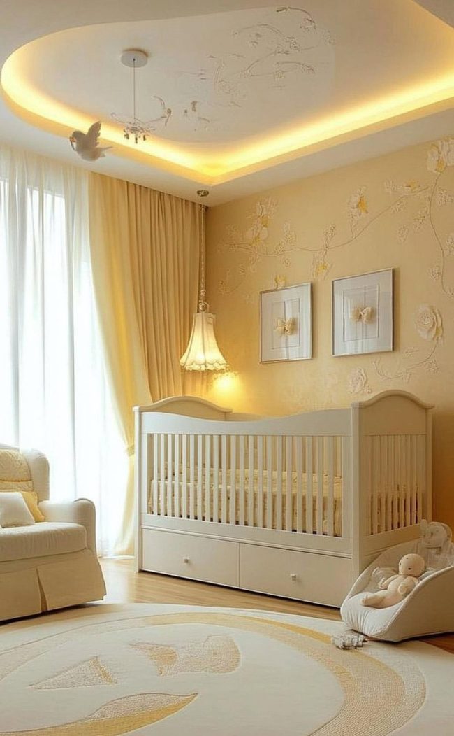 Understated Golden Walls with Bee Accents