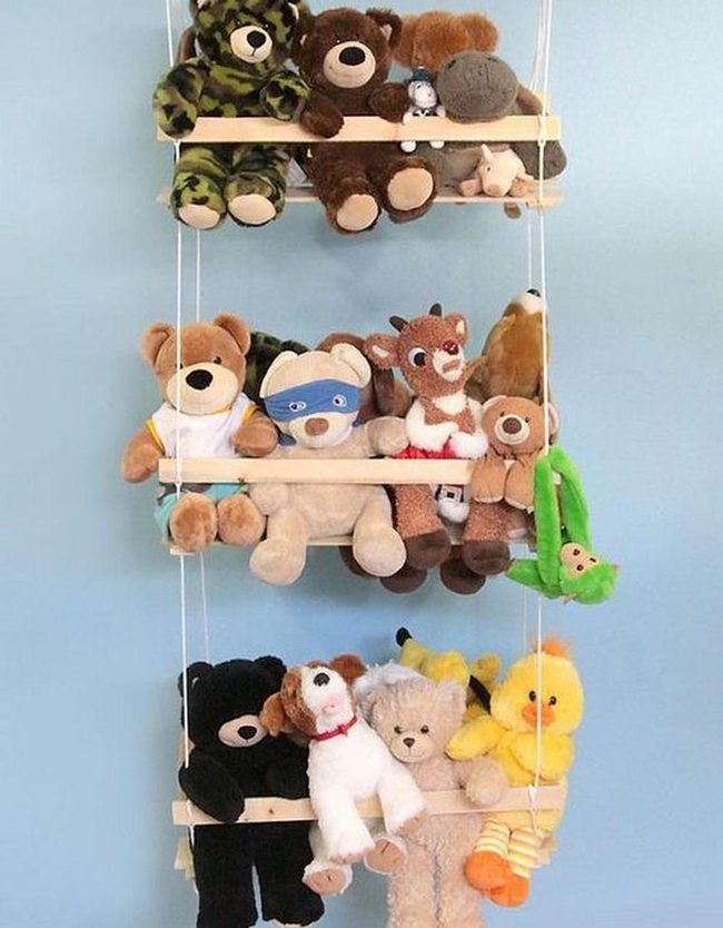 Pale Blue Toy Wall Display