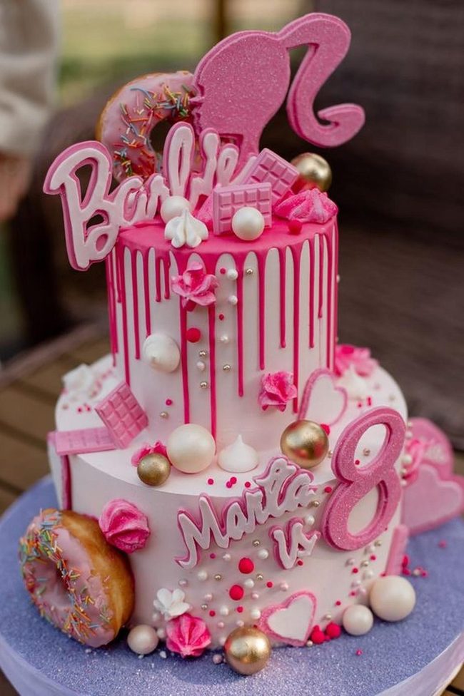Pink Frosting Birthday With Barbie