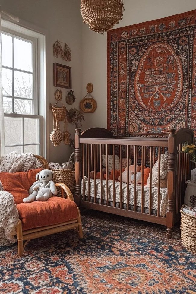 Woven Tapestries, Antique Brass Accents