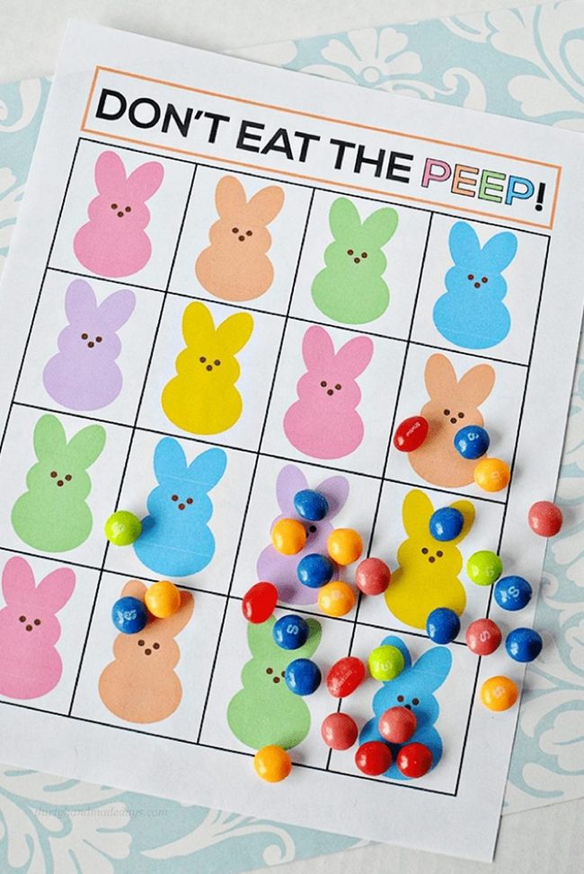 Pastel Bunny Game Grid