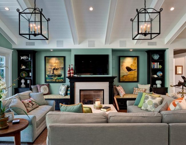 Turquoise Accent Modern Living