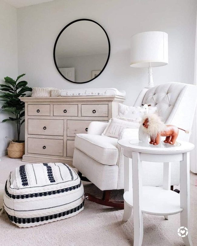 Light Wood Nursery With Black Accents