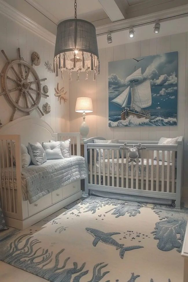 Soft Waves Ocean Nursery