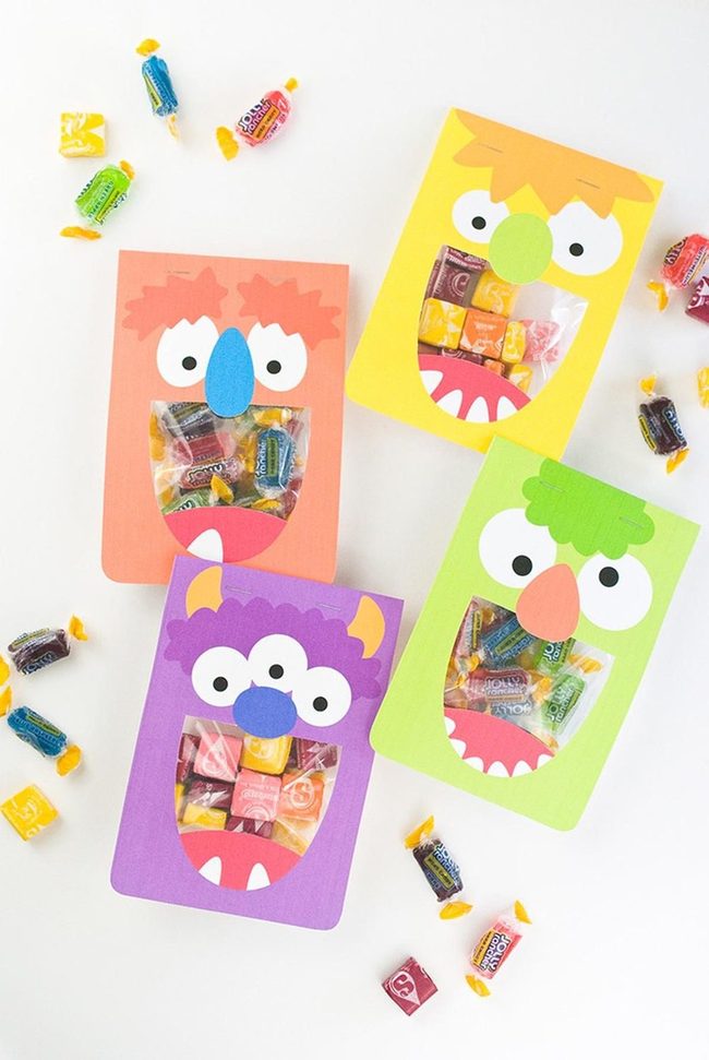 Candy-Filled Monster Faces