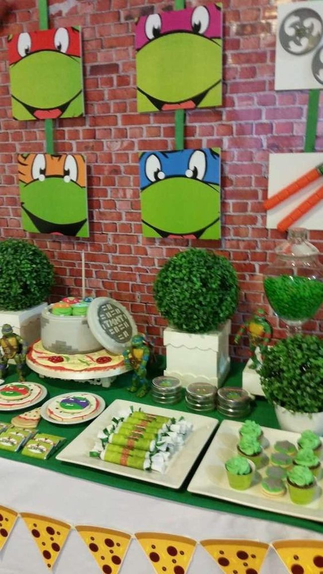 Turtle Birthday Green And White