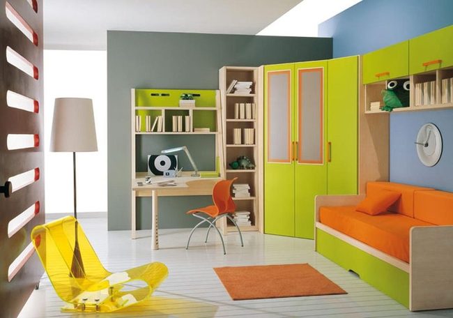 Yellow-Green Doors, Orange Sofa Blend