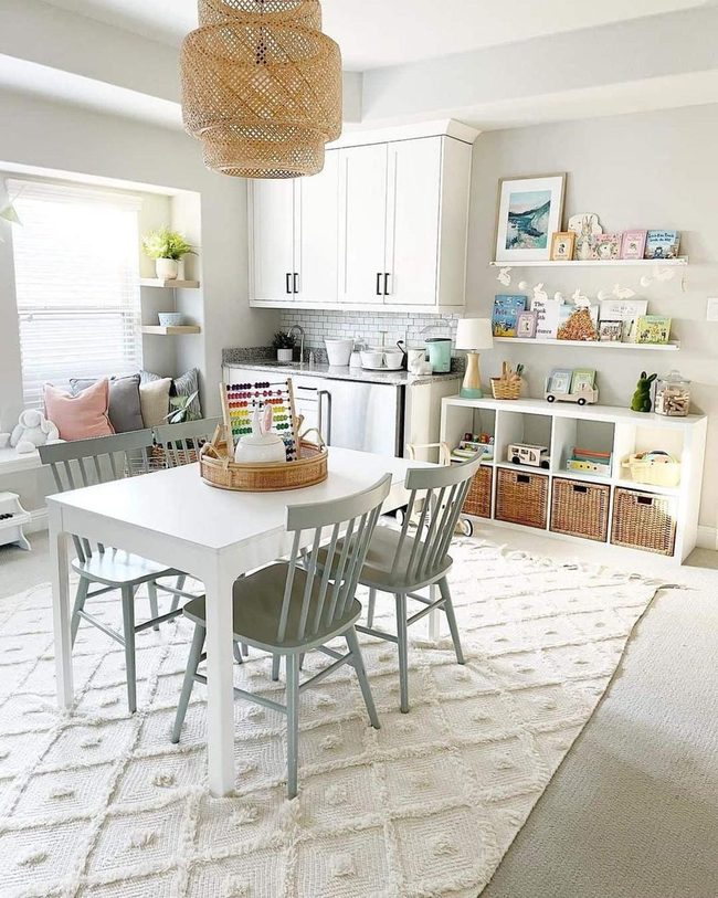 Natural Rattan Playroom Lighting
