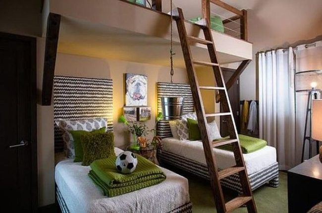 Black And White Striped Bedroom Sanctuary