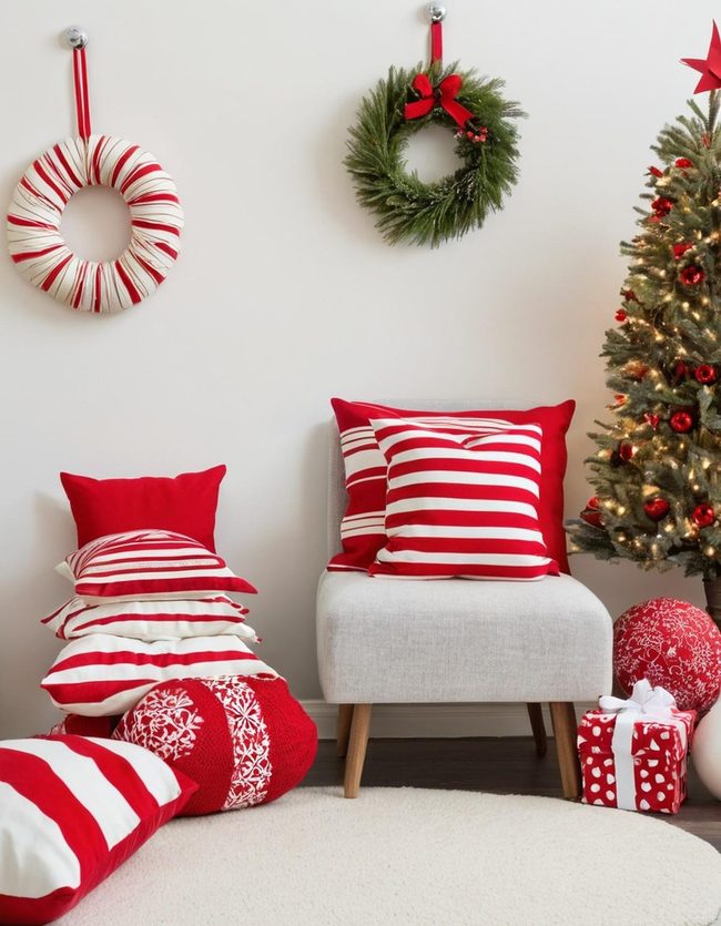 Red and White Candy Stripe Dorm