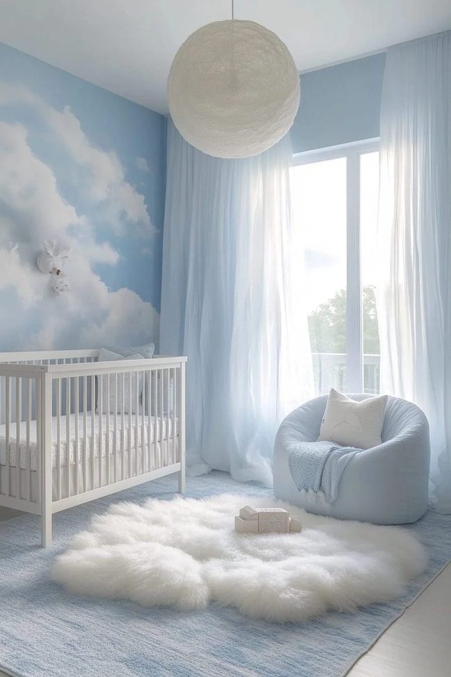 Pale Blue Cloud Nursery