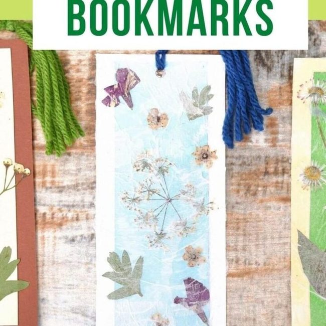 Dried Flowers on Cardstock Bookmarks