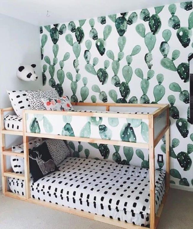 Green Cactus Toddler Sleep Space