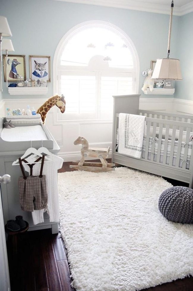 Light Blue Nursery, Wooden Warmth