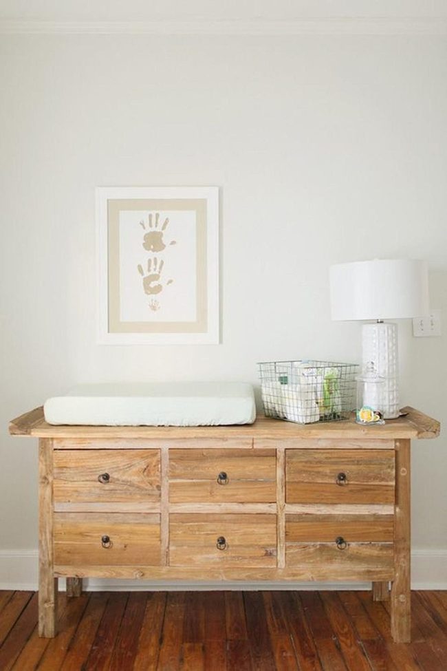 Wooden Dresser Nursery Essentials