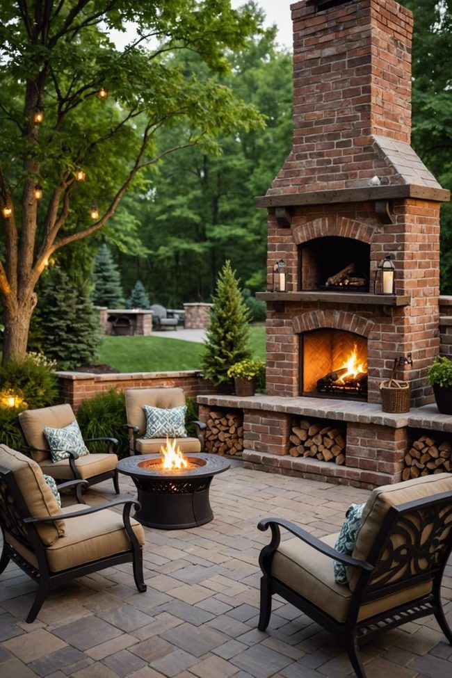 Red Brick Gas Fireplace Safety