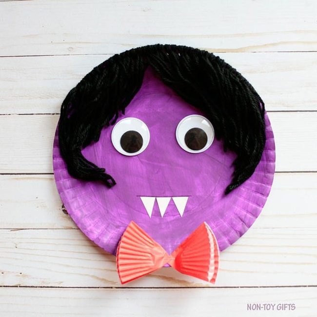 Purple Paper Plate Monsters