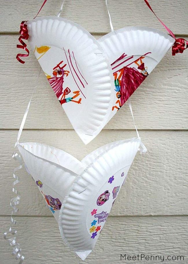 Paper Plate Heart Container