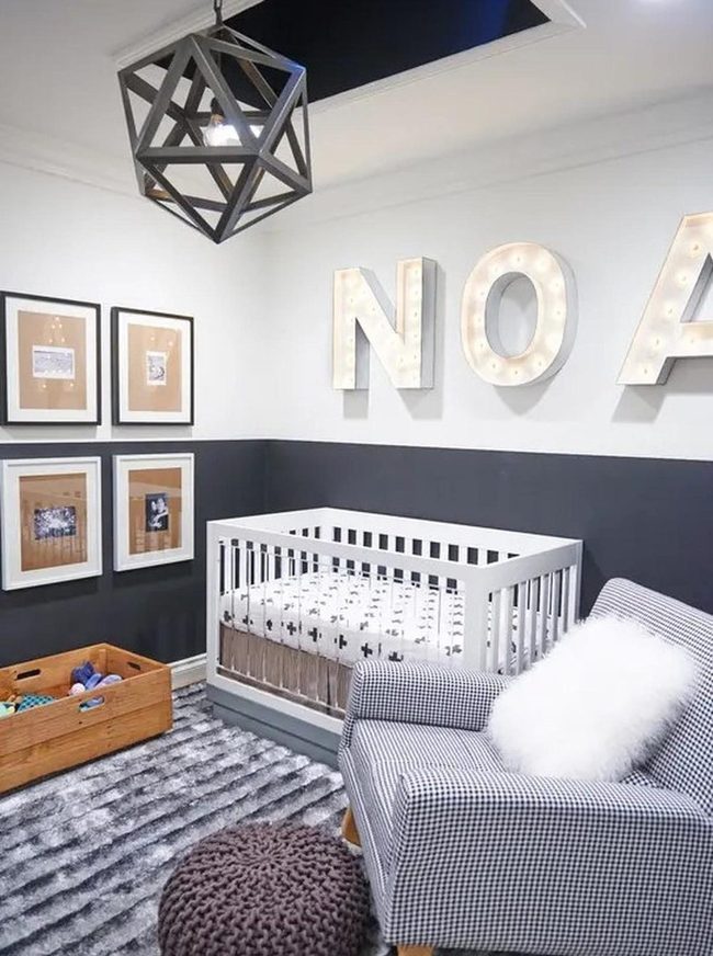 White Cribs Modern Nursery