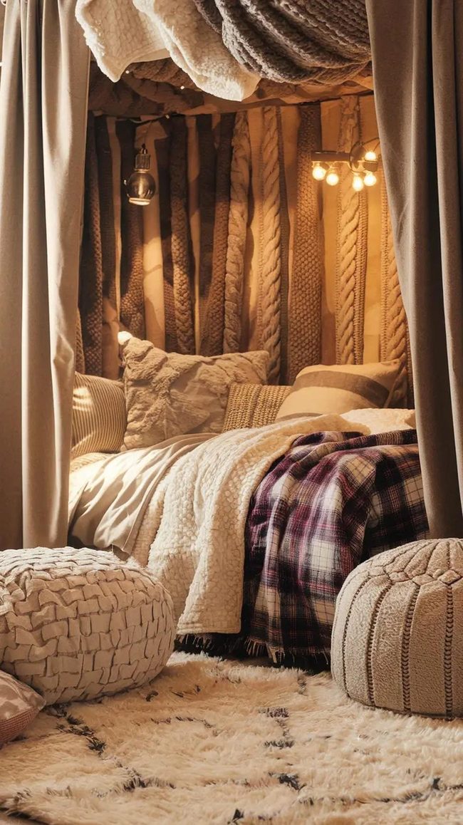 Cream and Layered Textures Dorm