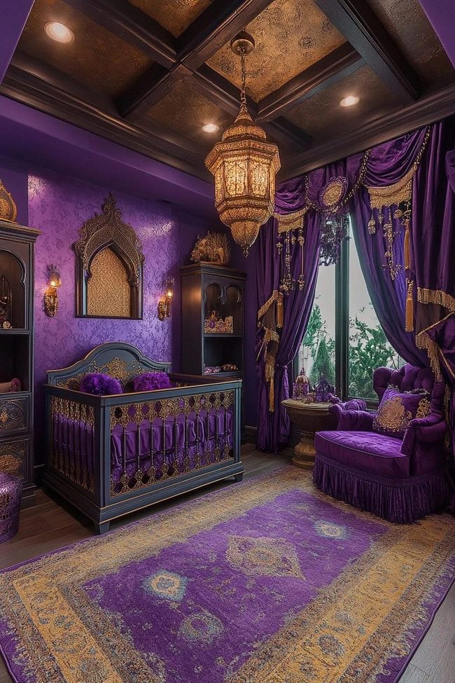 Purple And Gold Royal Nursery