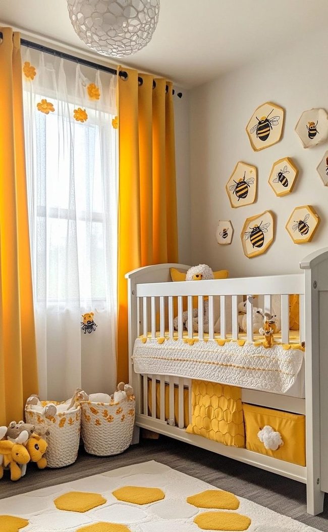 Honeycomb Shelves Neutral Nursery