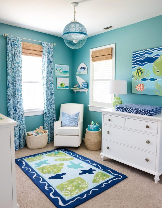 Blue-Green Underwater Baby Sanctuary