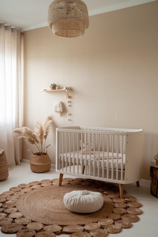 Beige Nursery with Woven Layers