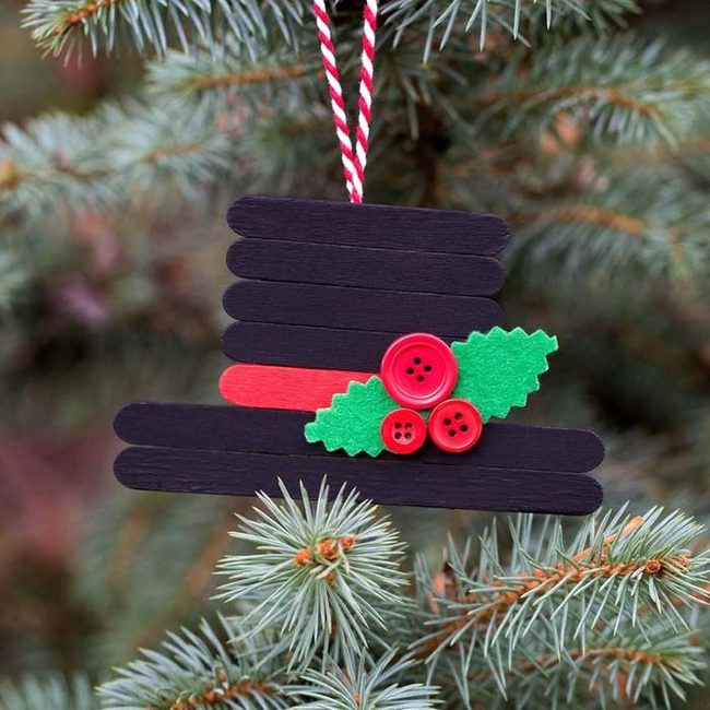 Painted Popsicle Stick Ornaments