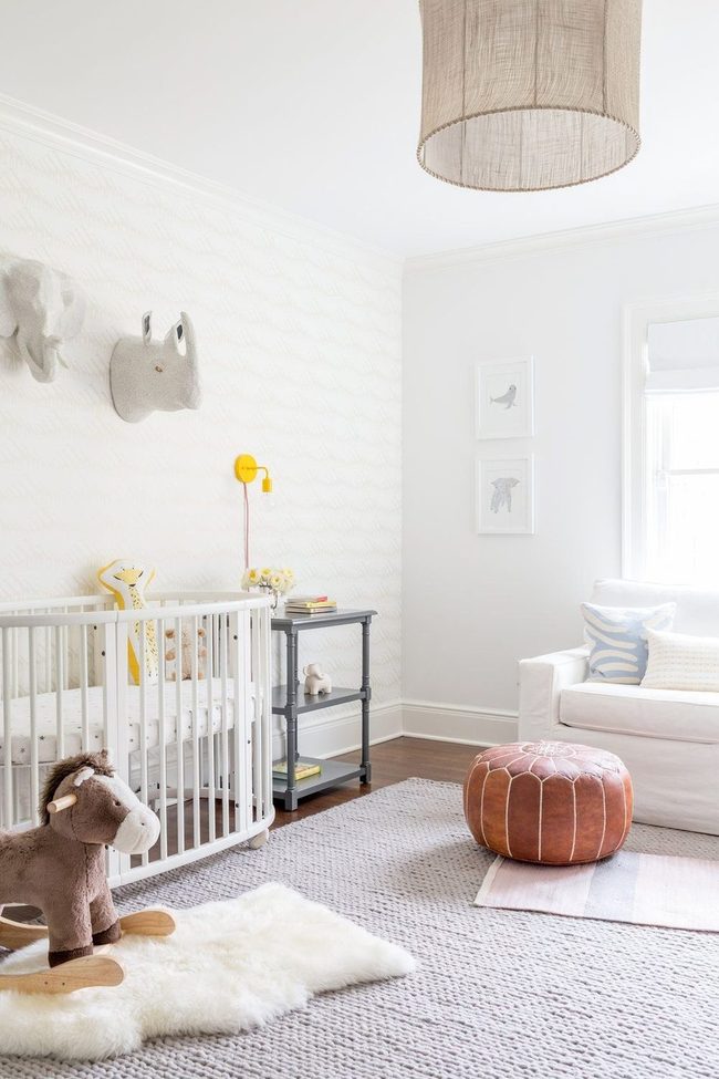 Gray, White, Yellow Nursery Palette