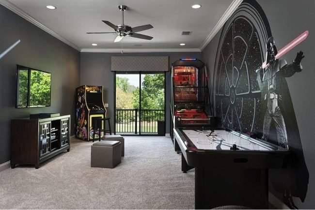 Darth Vader Gray Mural