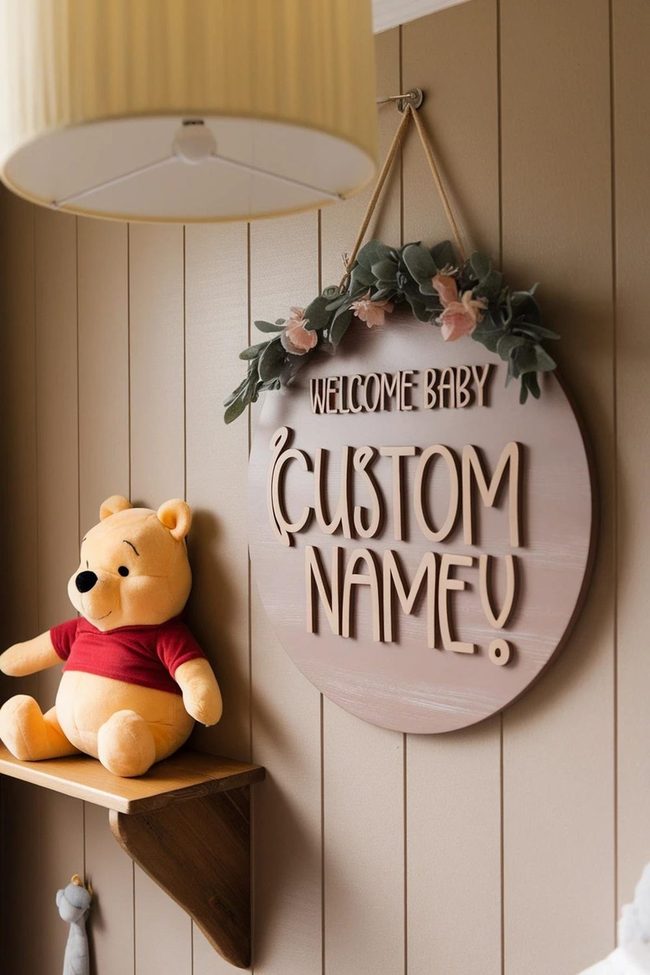 Honey-Gold Name Sign Pooh Style