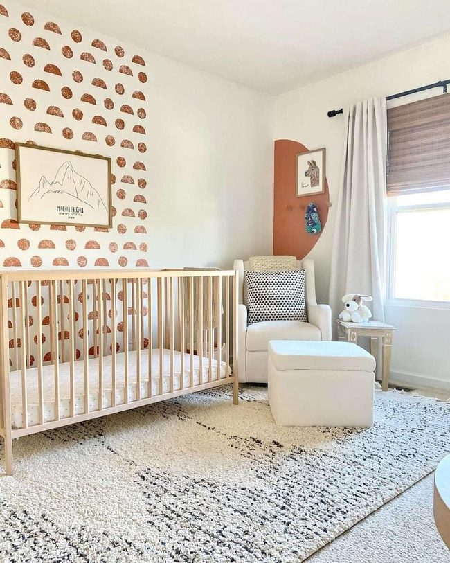 Orange Moon Nursery Art