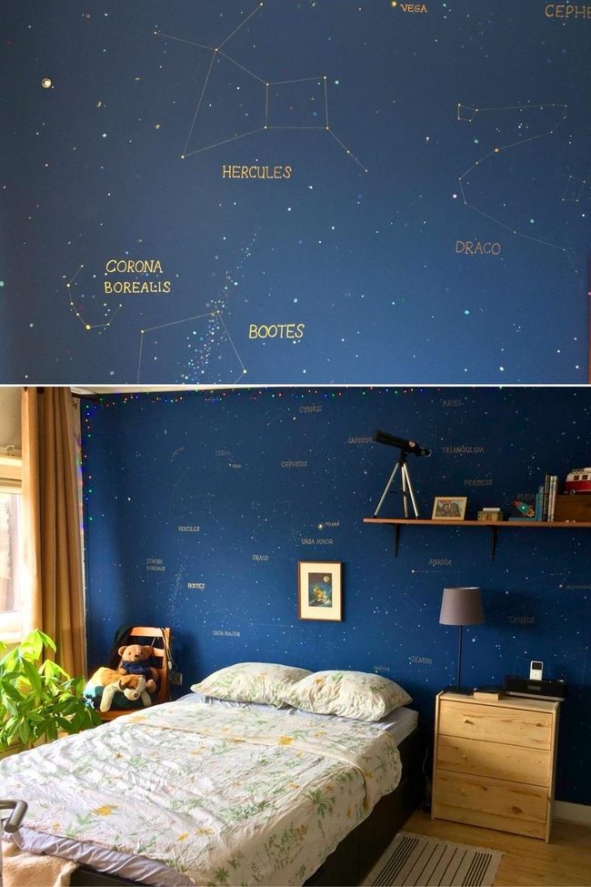 White Constellations On Midnight Black