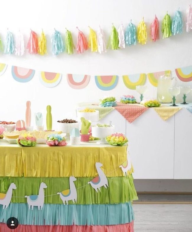 Fringed Rainbow Llama Celebration