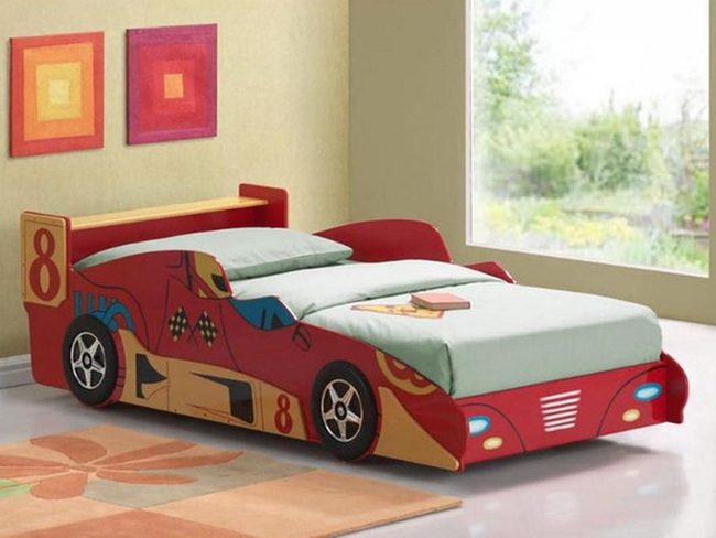 Red Race Car Bed Number 8