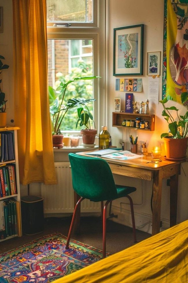 Wooden Study Table With Workspace
