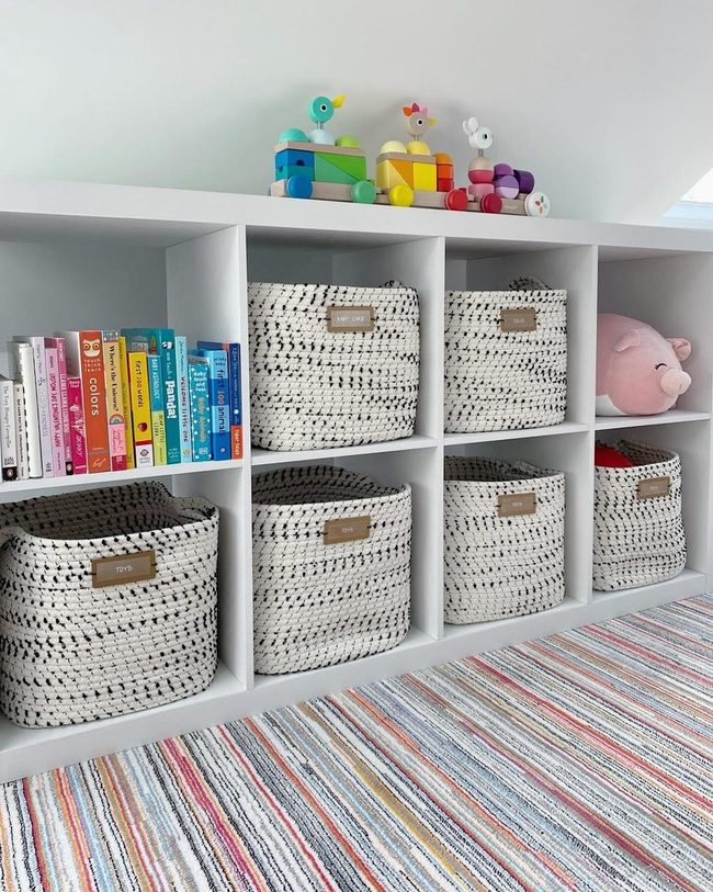Colorful Books, Open Shelves, Organized Living