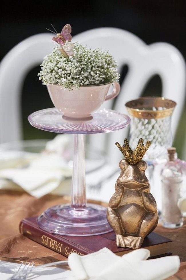 Pink Teacup Miniature Garden