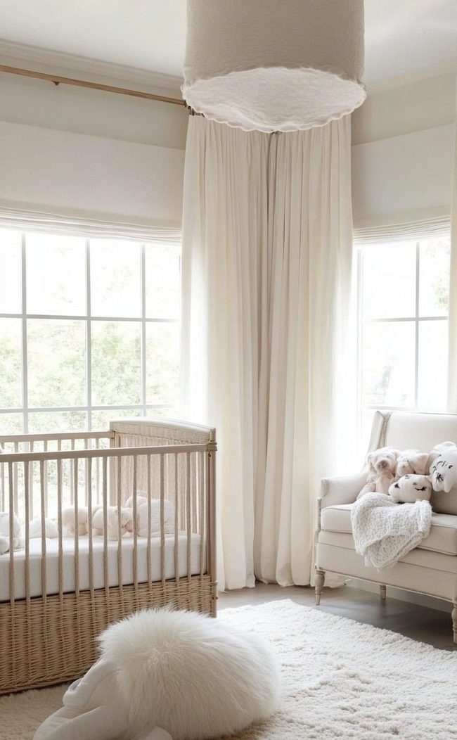 Organized Nursery Baskets and Shelves
