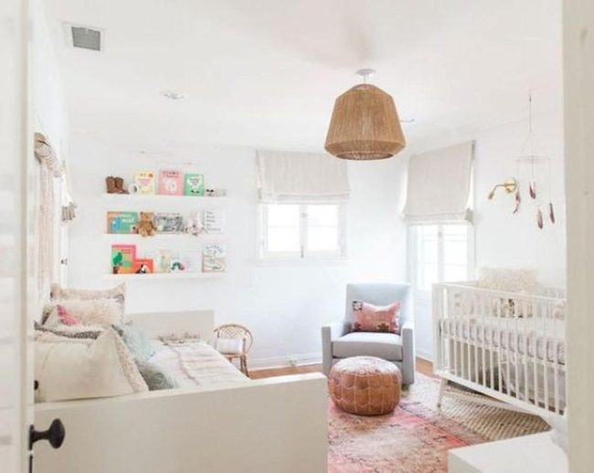 Woven Lampshade Nursery Light