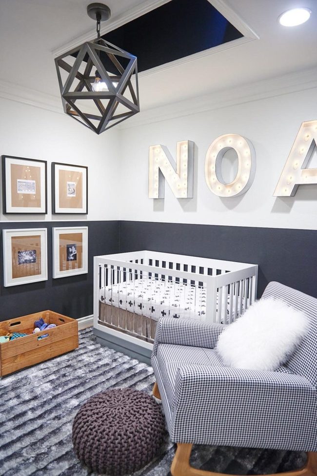 Black And White Nursery Glow