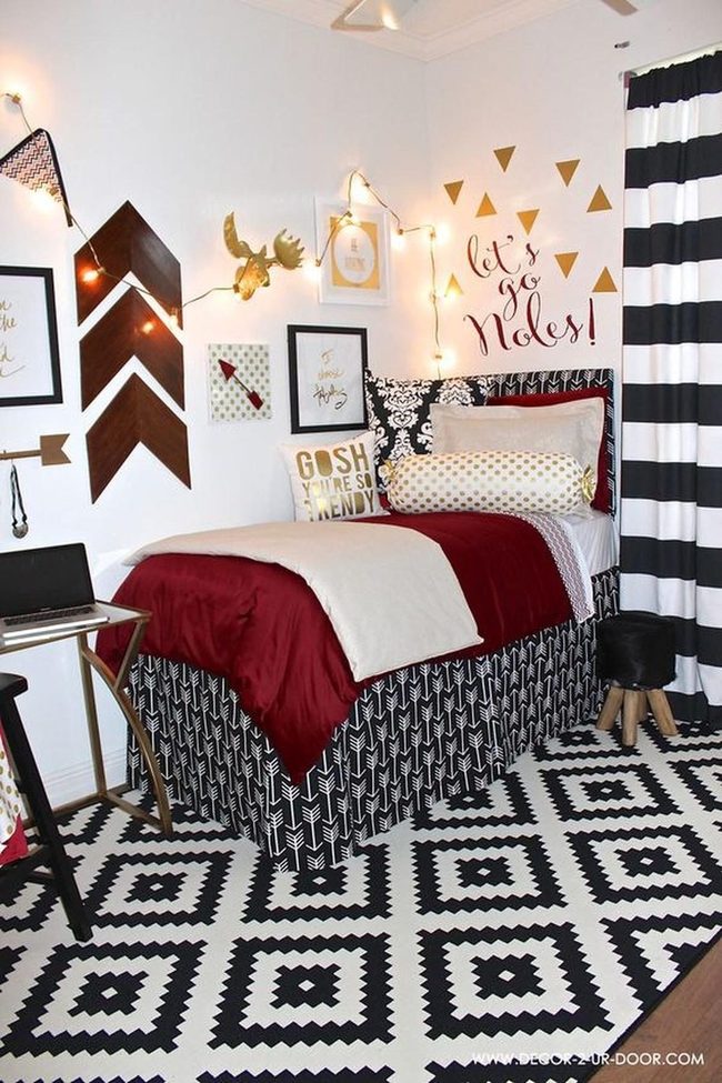 Black Stripes Deep Red Sparkle