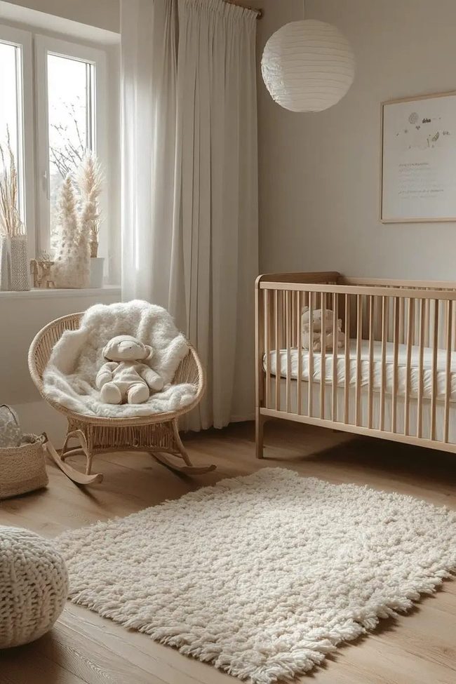 Scandinavian Nursery, Soft Natural Light