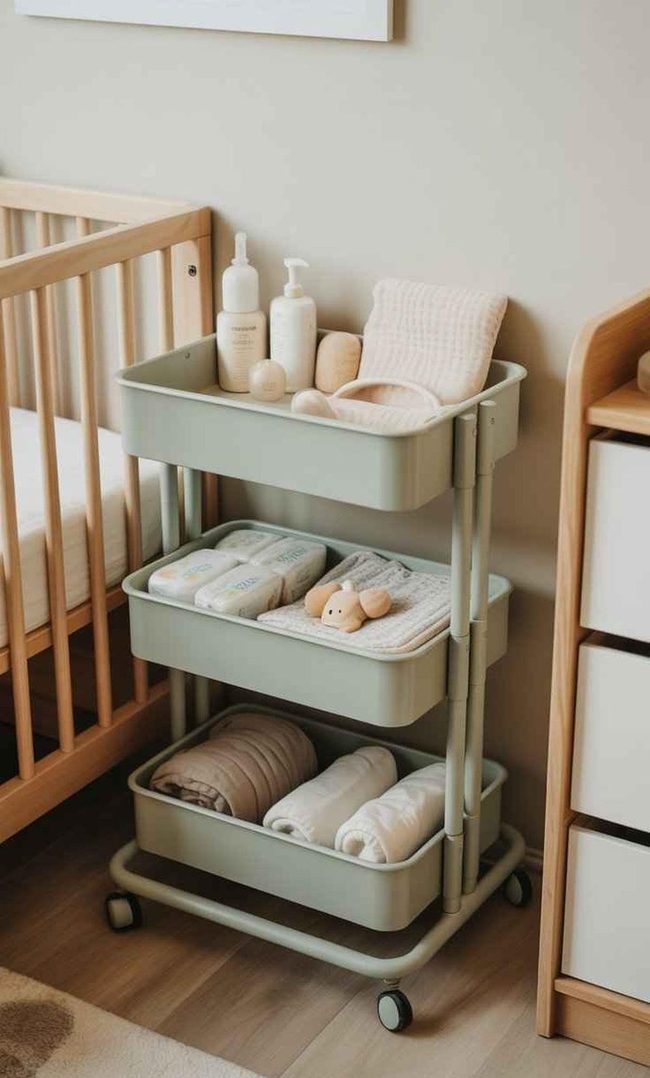 Wheeled Utility Cart Nursery Essential