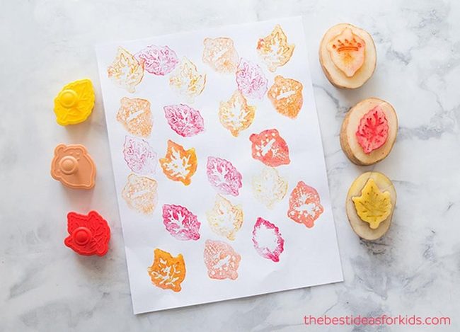 Autumn Potato Print Art