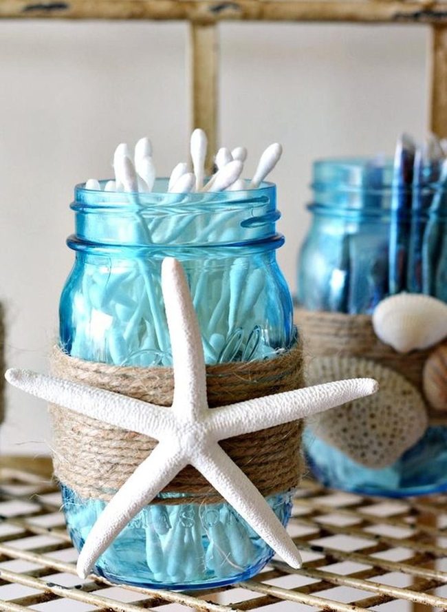 Blue Glass Coastal Storage